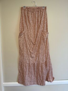 Saturday sunday Floral Maxi Skirt in Dusty Rose size medium